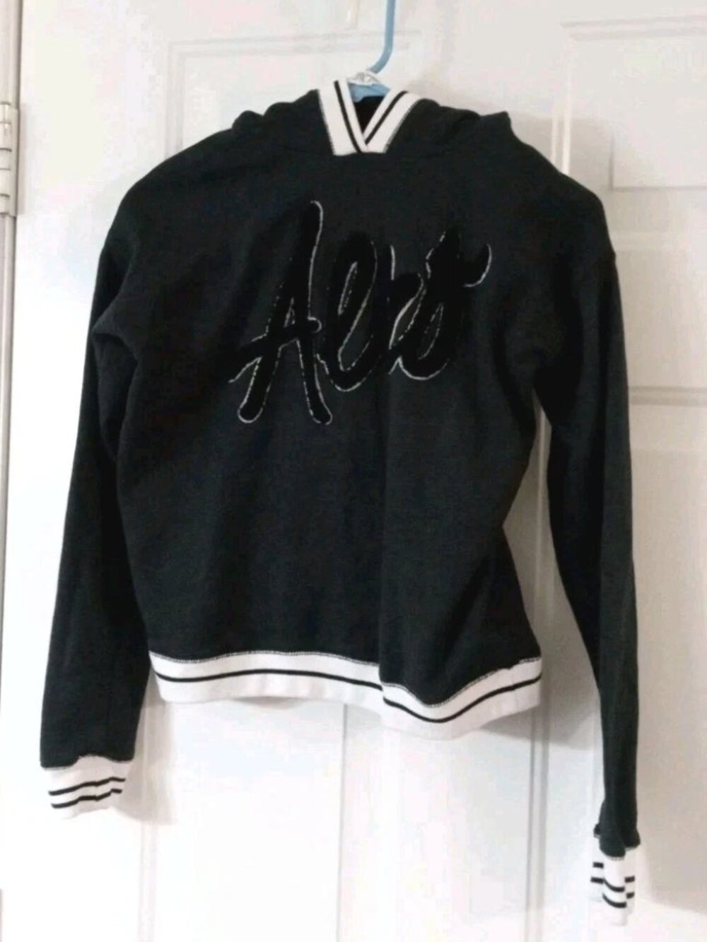 Aeropostale Women's XS Cropped Collegiate Hoodie Pullover Aero Navy Blue